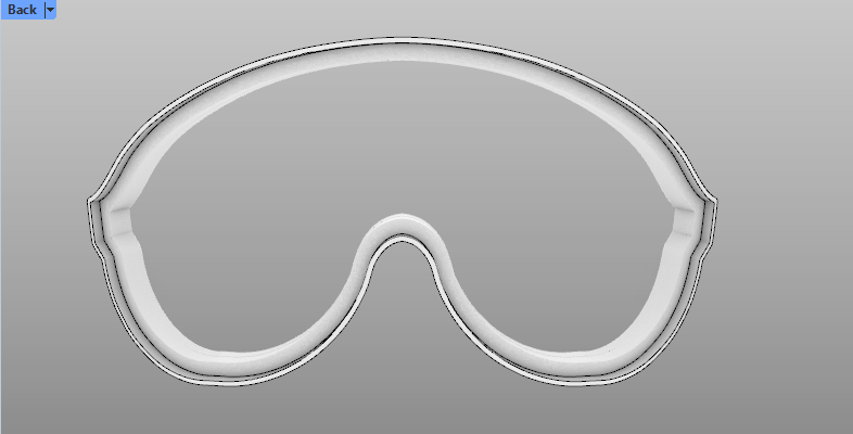 Soft Aero Shield — Front, shaded render